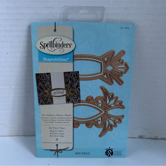 Spellbinders Shapeabilities Dies-Art Deco Tags 4 pcs - Picture 2 of 6
